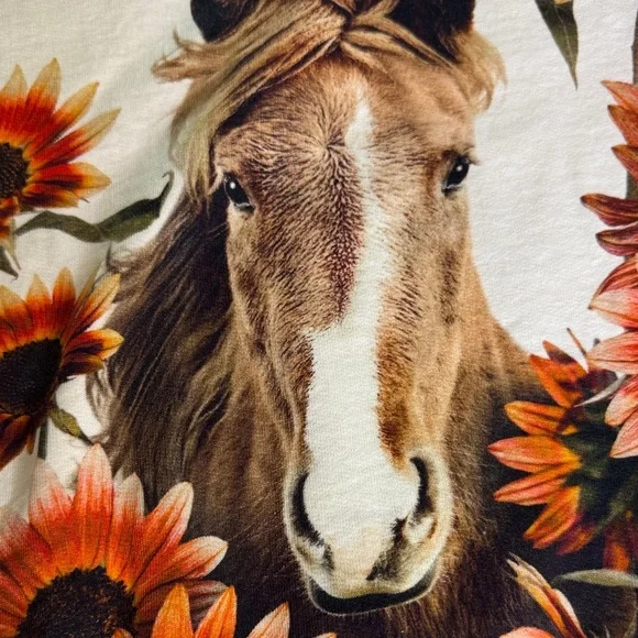 Molo Mika Red Sunflower Horse - Picture 4 of 8